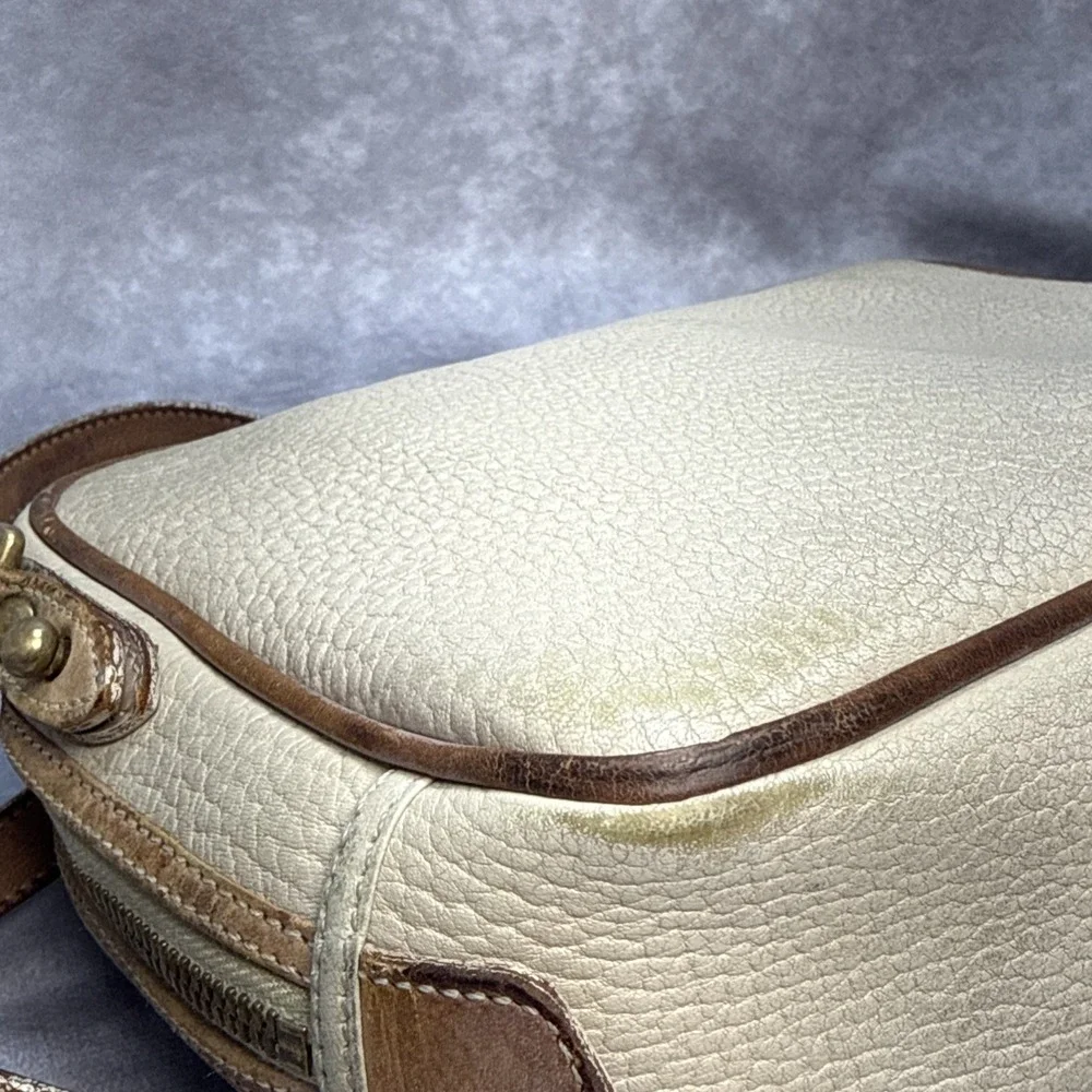 Vintage Dooney & Bourke Cream/Ivory AWL Leather Crossbody Shoulder Bag *READ*